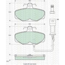 8110 16827 TRIDON Brake pads - rear