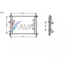 FT2317 AVA Радиатор, охлаждение двигателя