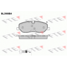 BL2008B4 FTE Комплект тормозных колодок, дисковый тормоз