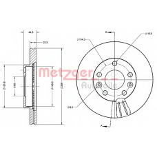 6110683 METZGER Тормозной диск