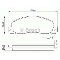 0 986 BB0 054 BOSCH Комплект тормозных колодок, дисковый тормоз