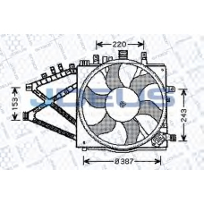 EV200720 JDEUS Вентилятор, охлаждение двигателя