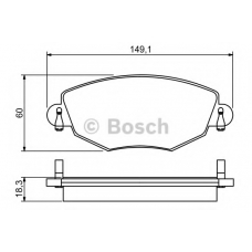 0 986 495 230 BOSCH Комплект тормозных колодок, дисковый тормоз