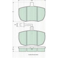 8110 15946 TRIDON Brake pads - front