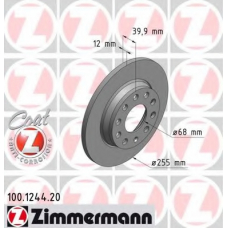 100.1244.20 ZIMMERMANN Тормозной диск