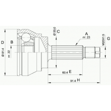 CVJ5012.10 OPEN PARTS Шарнирный комплект, приводной вал