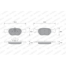 151-1798 WEEN Комплект тормозных колодок, дисковый тормоз