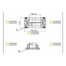LO 03575 STARLINE Комплект подшипника ступицы колеса