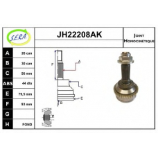 JH22208AK SERA Шарнирный комплект, приводной вал