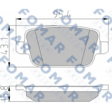 FO 930781 FOMAR ROULUNDS Комплект тормозных колодок, дисковый тормоз