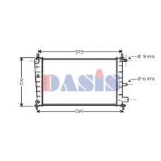 090640N AKS DASIS Радиатор, охлаждение двигателя