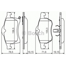 0 986 494 508 BOSCH Комплект тормозных колодок, дисковый тормоз