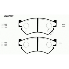 J3607007 NIPPARTS Комплект тормозных колодок, дисковый тормоз