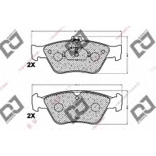 BP1181 DJ PARTS Комплект тормозных колодок, дисковый тормоз