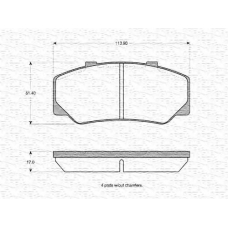 363702160790 MAGNETI MARELLI Комплект тормозных колодок, дисковый тормоз