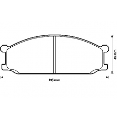 572337B BENDIX Комплект тормозных колодок, дисковый тормоз