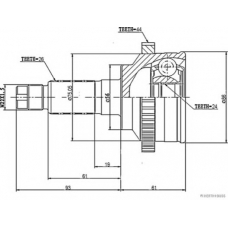 J2823126 HERTH+BUSS JAKOPARTS Шарнирный комплект, приводной вал