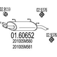 01.60652 MTS Глушитель выхлопных газов конечный