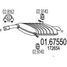 01.67550 MTS Глушитель выхлопных газов конечный