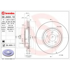 09.A404.11 BREMBO Тормозной диск