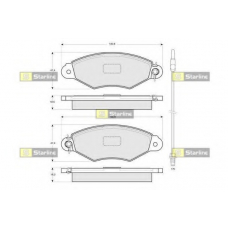 BD S085P STARLINE Комплект тормозных колодок, дисковый тормоз