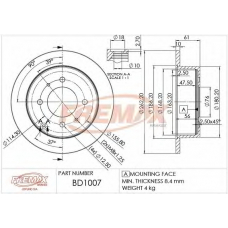 BD-1007 FREMAX Тормозной диск