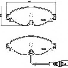 8DB 355 020-191 HELLA PAGID Комплект тормозных колодок, дисковый тормоз