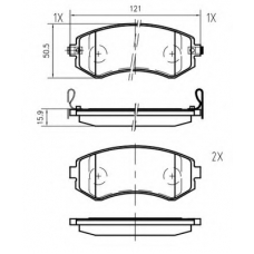 K636700 Vema Комплект тормозных колодок, дисковый тормоз