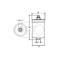 ST 744 SCT Топливный фильтр