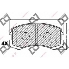 BP1023 DJ PARTS Комплект тормозных колодок, дисковый тормоз