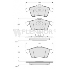 FB210235 FLENNOR Комплект тормозных колодок, дисковый тормоз