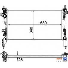 8MK 376 754-581 HELLA Радиатор, охлаждение двигателя