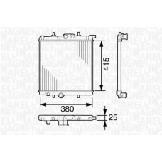 350213388000 MAGNETI MARELLI Радиатор, охлаждение двигателя