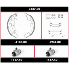 3187.00 REMSA Комплект тормозов, барабанный тормозной механизм