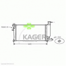 31-3641 KAGER Радиатор, охлаждение двигателя