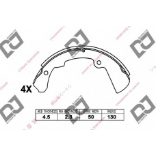 BS1101 DJ PARTS Комплект тормозных колодок