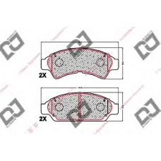 BP1570 DJ PARTS Комплект тормозных колодок, дисковый тормоз