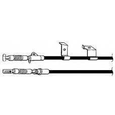 NI02155 KAWE Трос, стояночная тормозная система