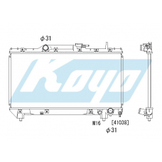 PA010347 KOYO P-tank corrugate-fin ass'y