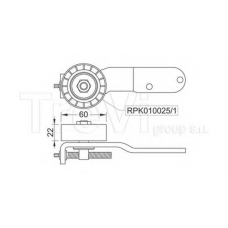 RPK010025 RPK Натяжной ролик, поликлиновой  ремень