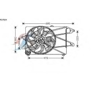 FD7504 AVA Вентилятор, охлаждение двигателя