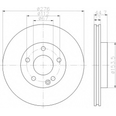 8DD 355 111-061 HELLA Тормозной диск