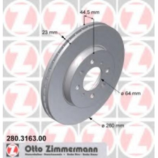 280.3163.00 ZIMMERMANN Тормозной диск