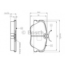 0 986 TB2 008 BOSCH Комплект тормозных колодок, дисковый тормоз