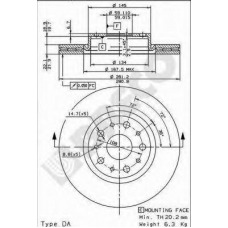 BS 8437 BRECO Тормозной диск