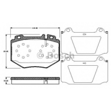 0 986 TB2 871 BOSCH Комплект тормозных колодок, дисковый тормоз