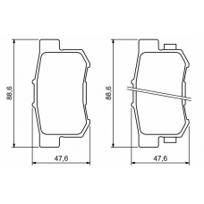 0 986 494 233 BOSCH Комплект тормозных колодок, дисковый тормоз