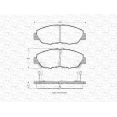 363702160973 MAGNETI MARELLI Комплект тормозных колодок, дисковый тормоз