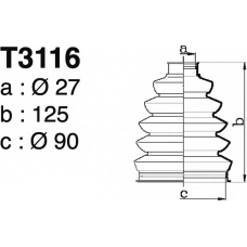 T3116 DEPA Комплект пылника, приводной вал