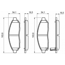 0 986 494 151 BOSCH Комплект тормозных колодок, дисковый тормоз